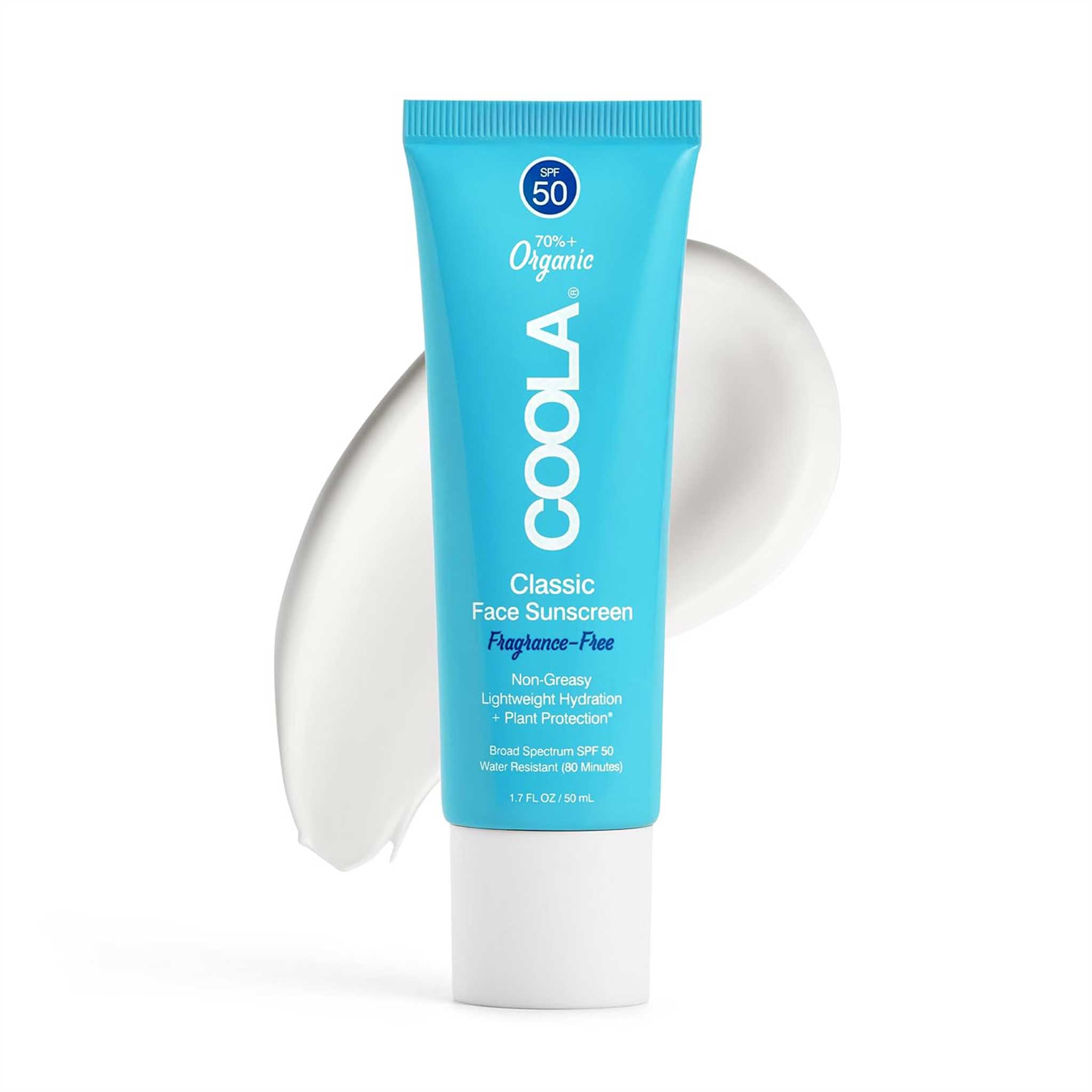 COOLA Classic Face Sunscreen SPF 50 – Fragrance-Free & Lightweight Protection