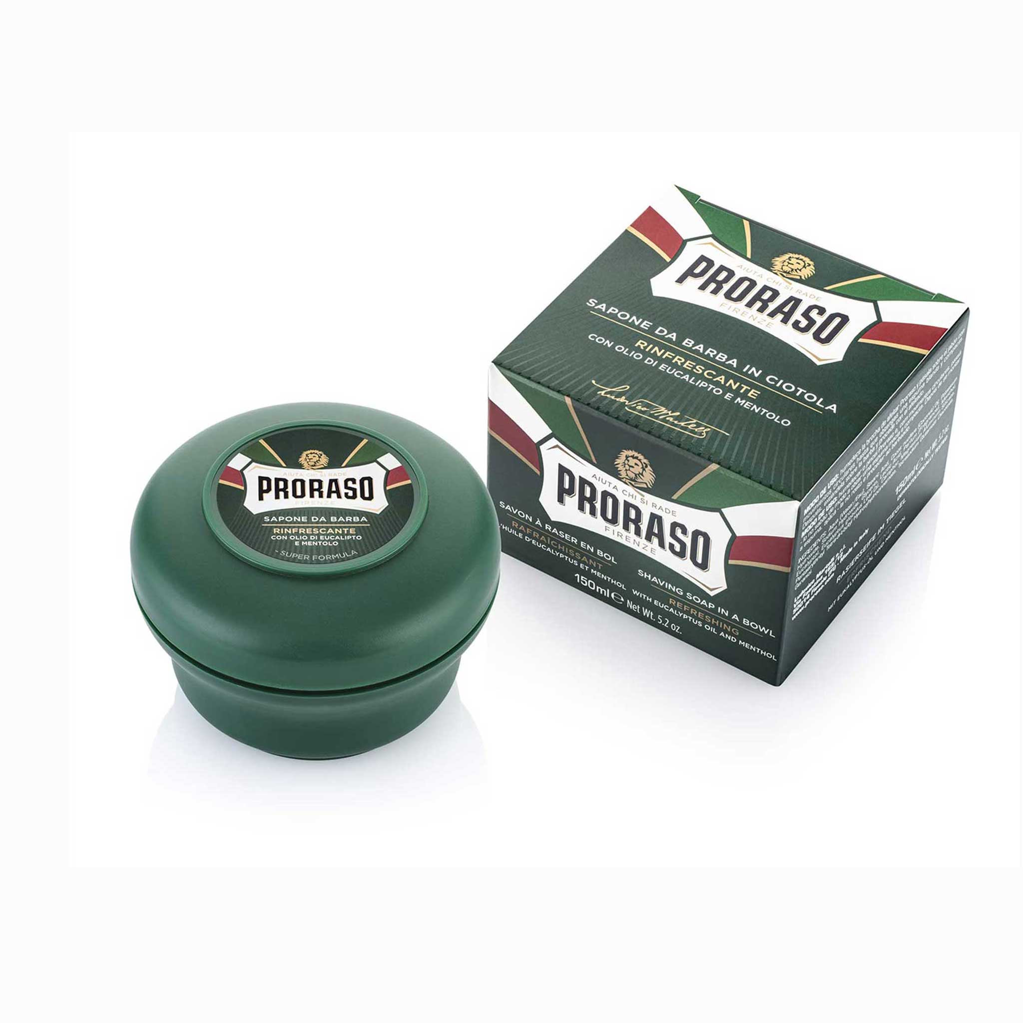 PRORASO Refreshing & Toning Shaving Soap in a Bowl – Classic Italian Formula