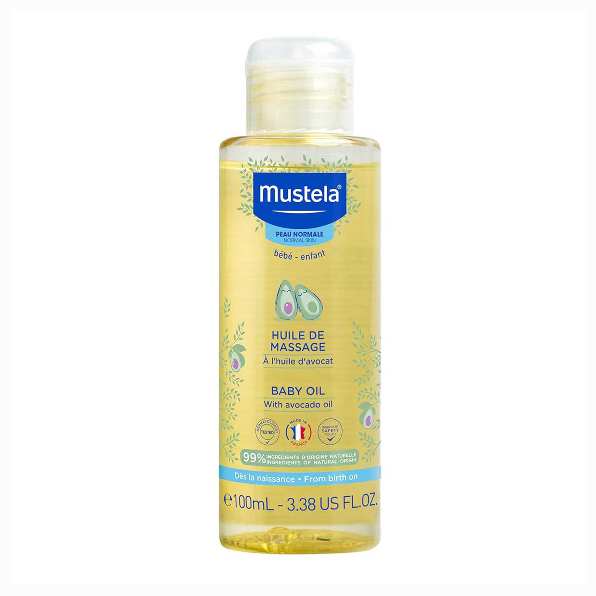 Mustela Baby Oil with Avocado Oil – Nourishing & Soothing Massage Oil