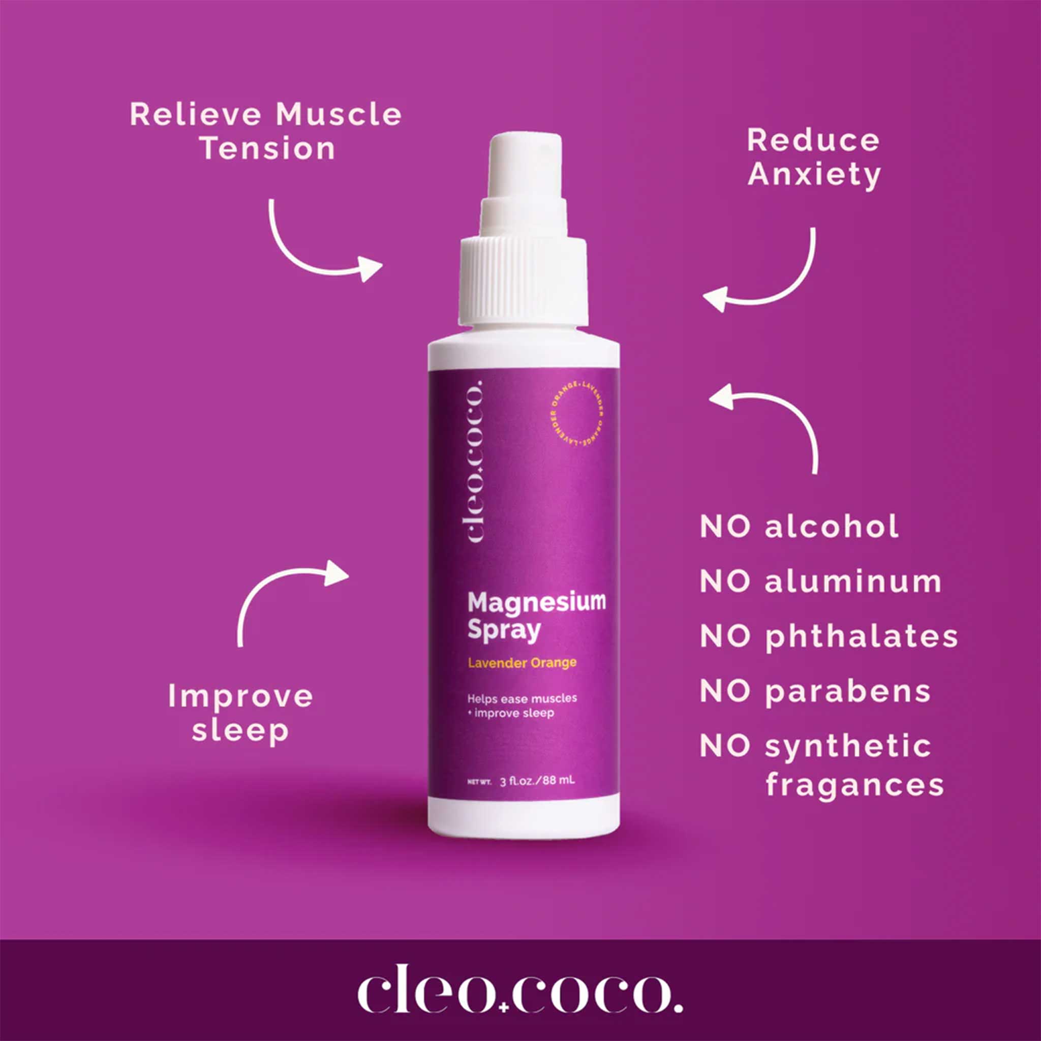 Cleo + Coco Magnesium Spray – Lavender Orange – Cedra Pharmacy
