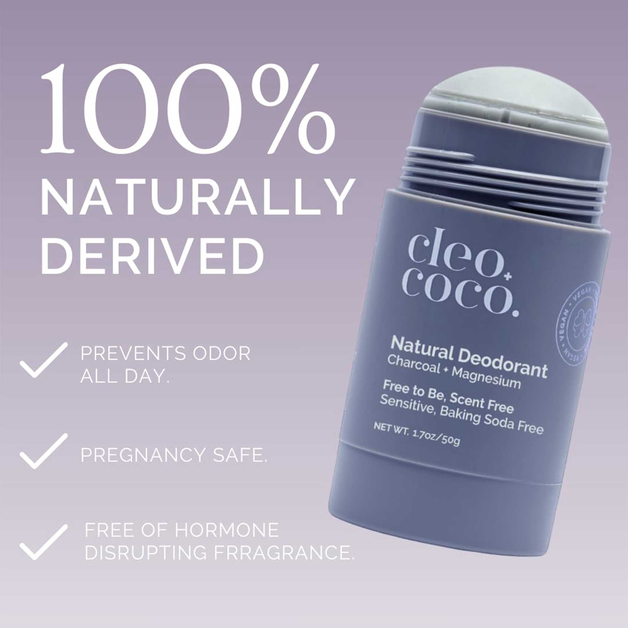 Cleo + Coco Natural Deodorant – Charcoal + Magnesium