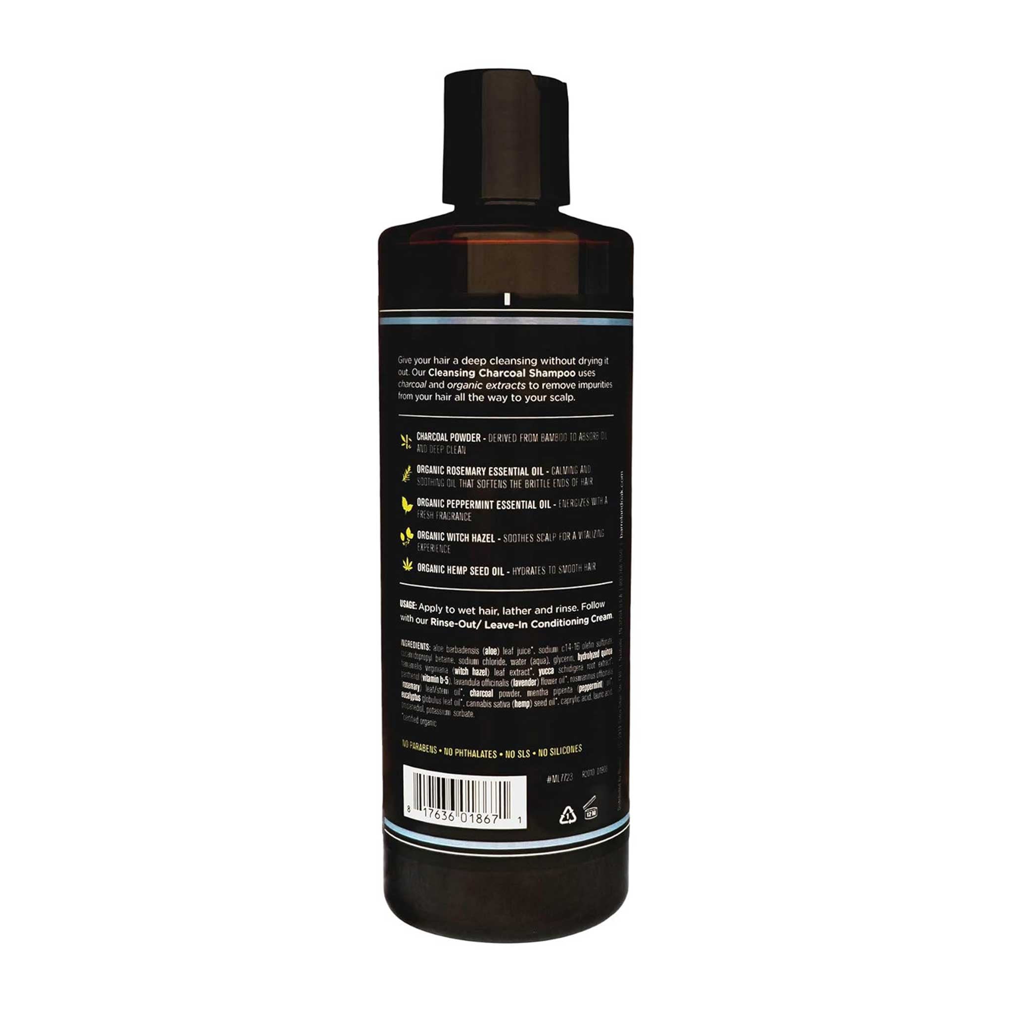 Barrel and Oak Cleansing Charcoal Shampoo - Mint & Eucalyptus