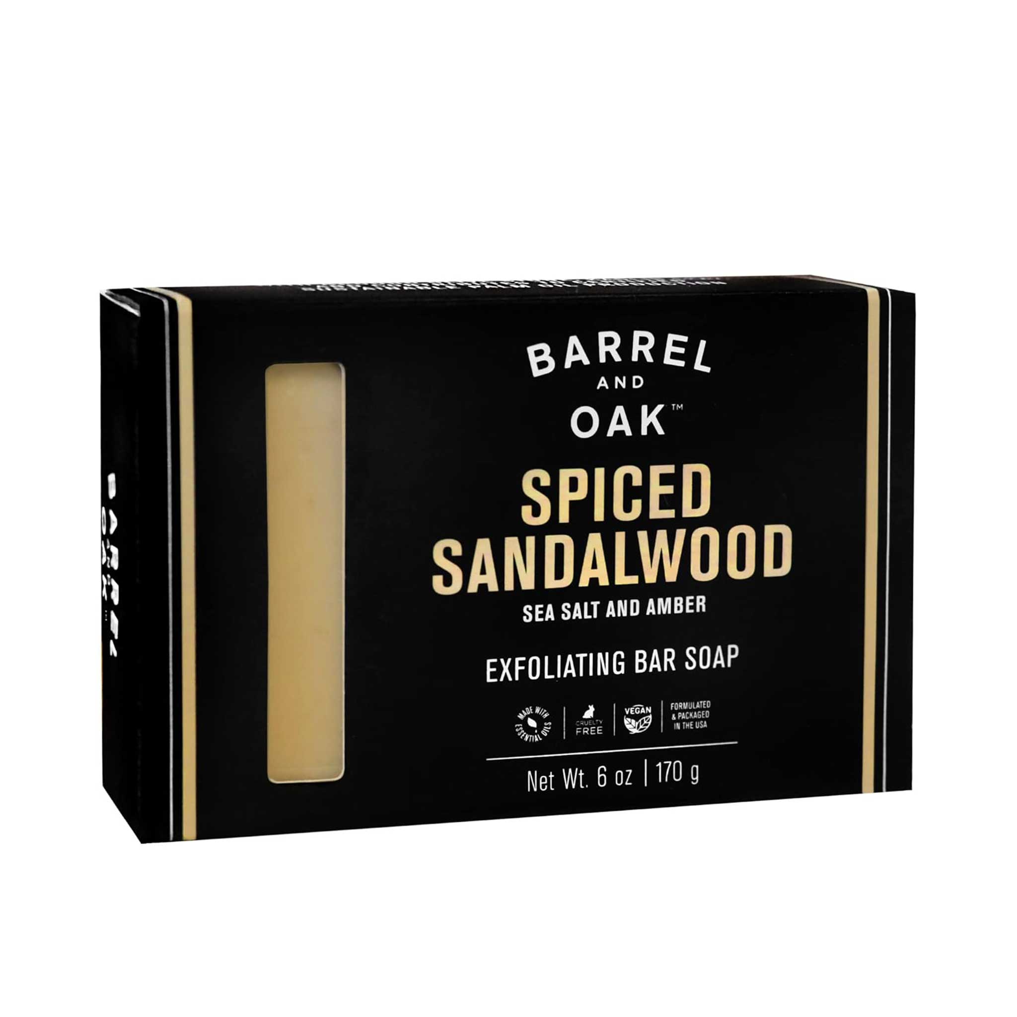 Barrel and Oak Exfoliating Bar Soap - Spiced Sandalwood