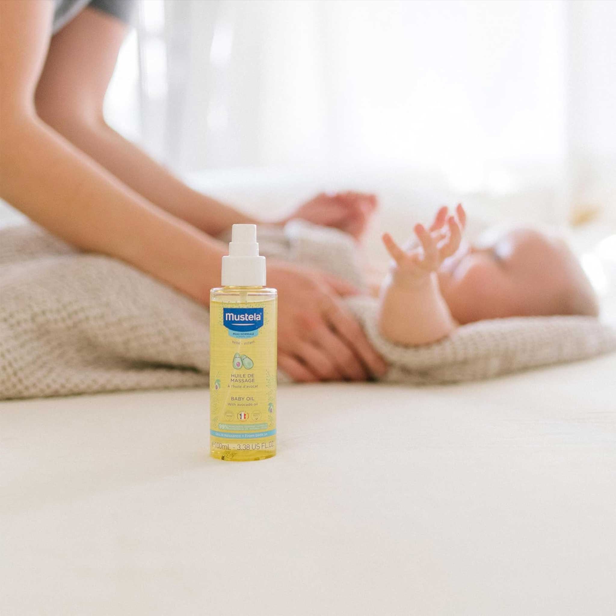 Mustela Baby Oil with Avocado Oil – Nourishing & Soothing Massage Oil