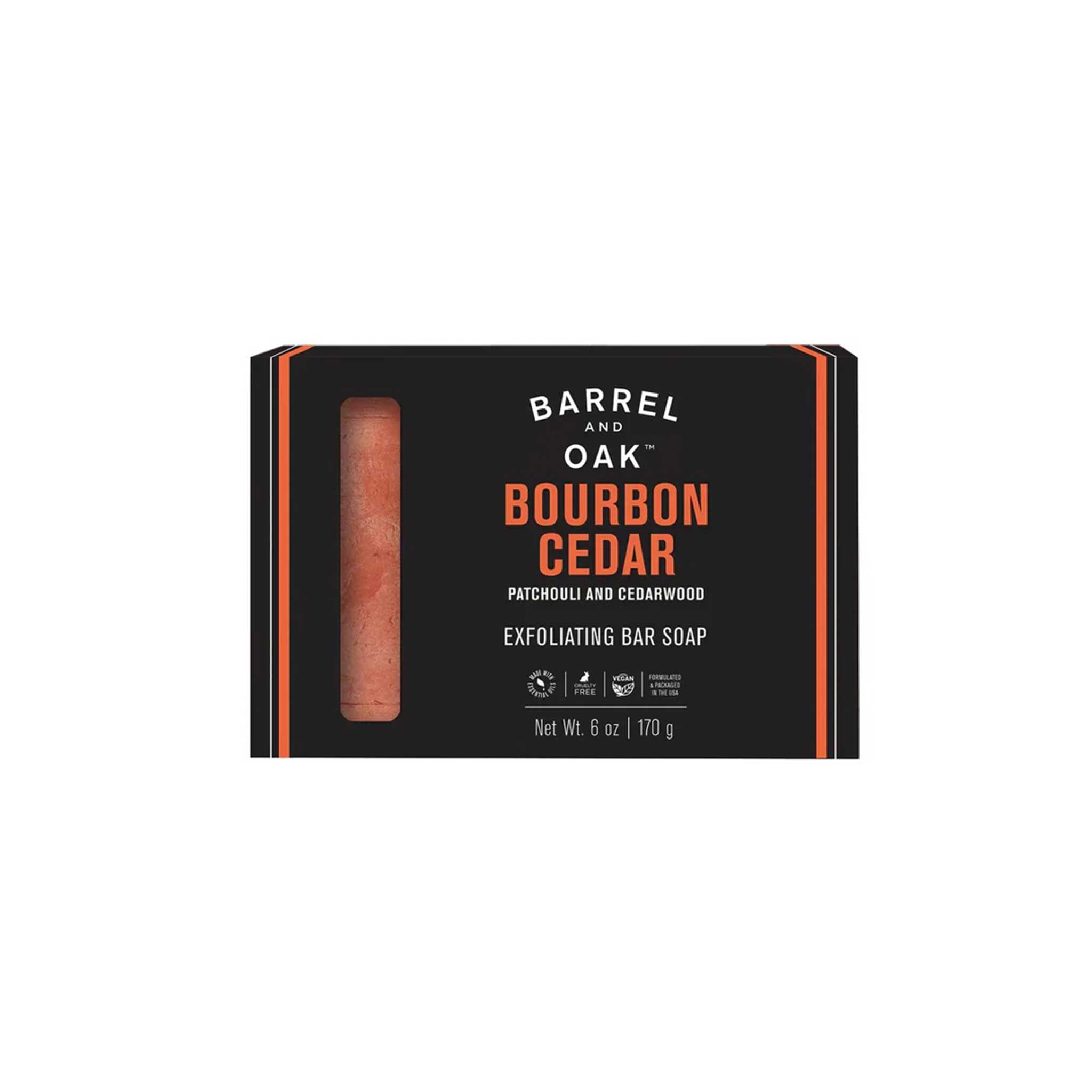 Barrel and Oak Exfoliating Bar Soap- Bourbon Cedar