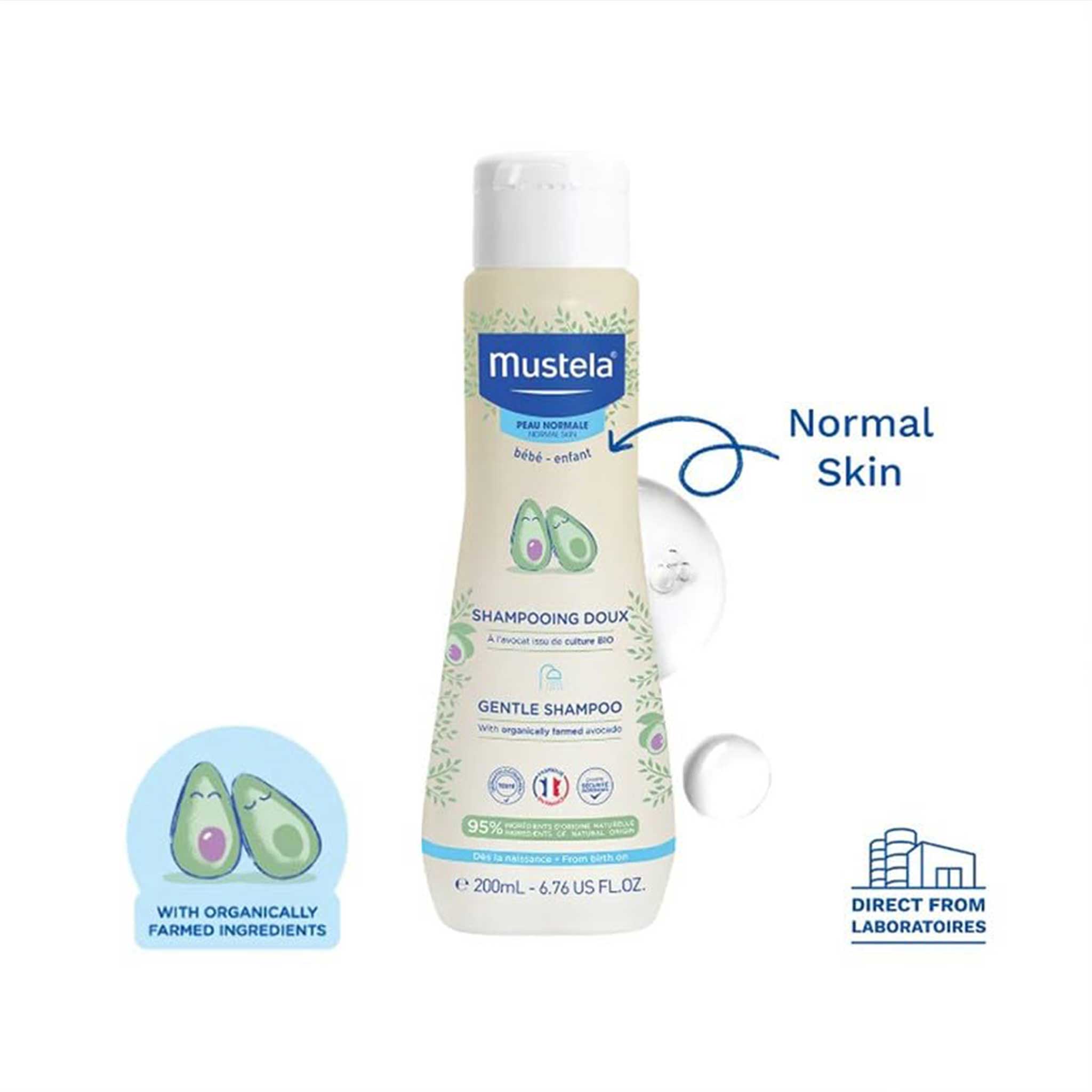 Mustela Gentle Shampoo – Tear-Free Baby Hair Care