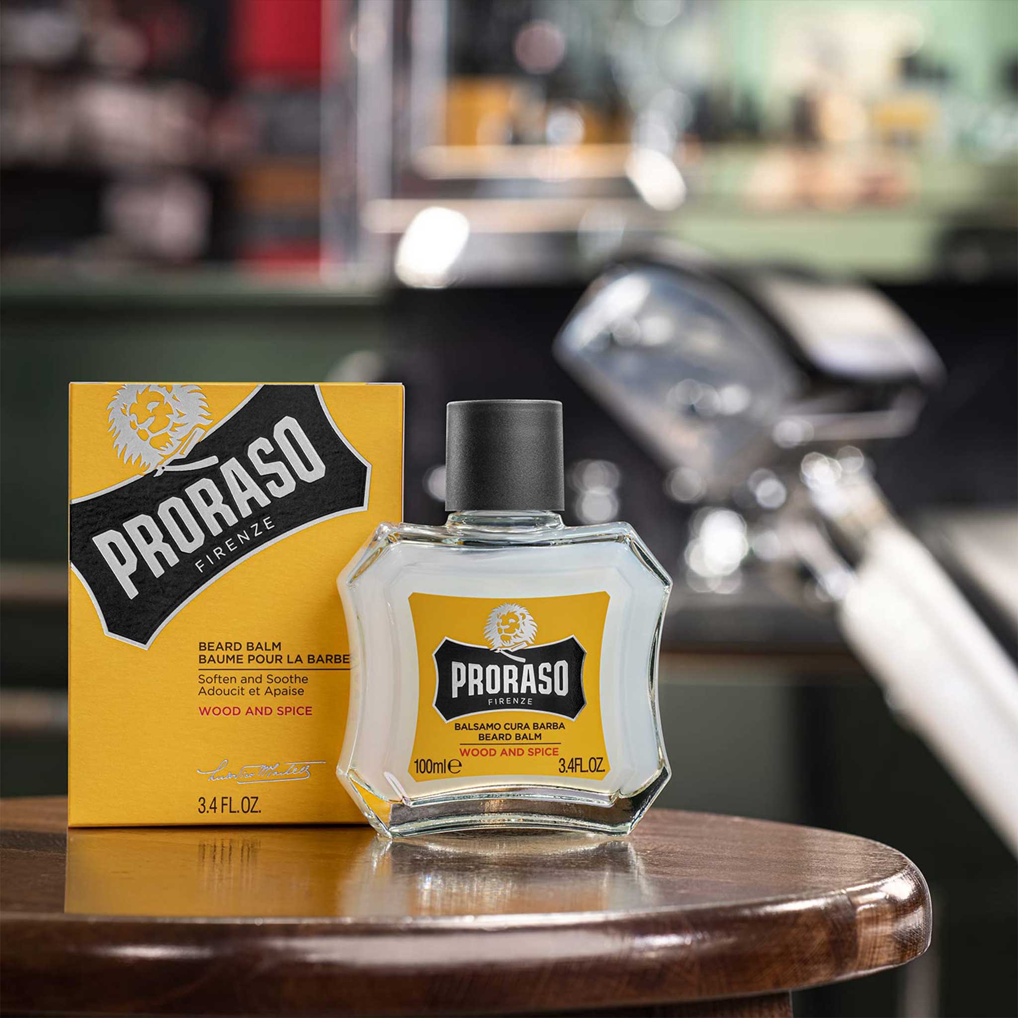 PRORASO Wood & Spice Beard Balm – Soothing & Conditioning Formula