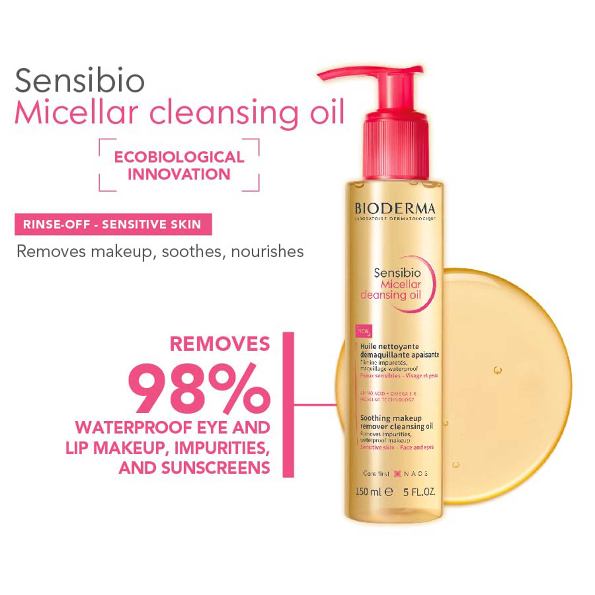 Bioderma Micellar Cleansing Oil – Waterproof Makeup Remover